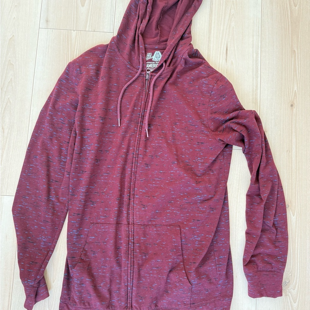 American Rag Men's Burgundy full zip jacket